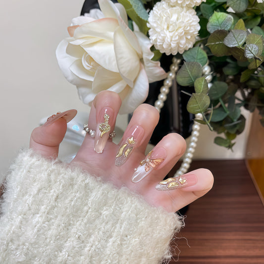 ZX-2819-CH-Shiny Diamonds Nails