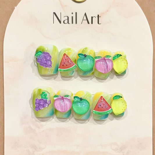 ZX-1630-CA-Shiny Diamonds Nails