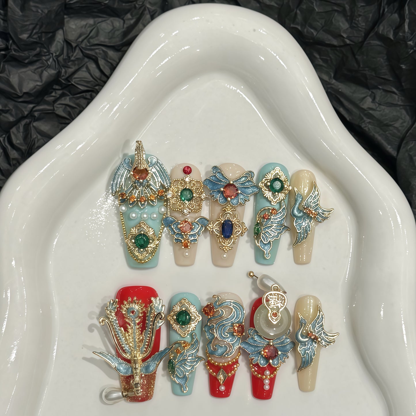 ZX-2700-CH-Shiny Diamonds Nails