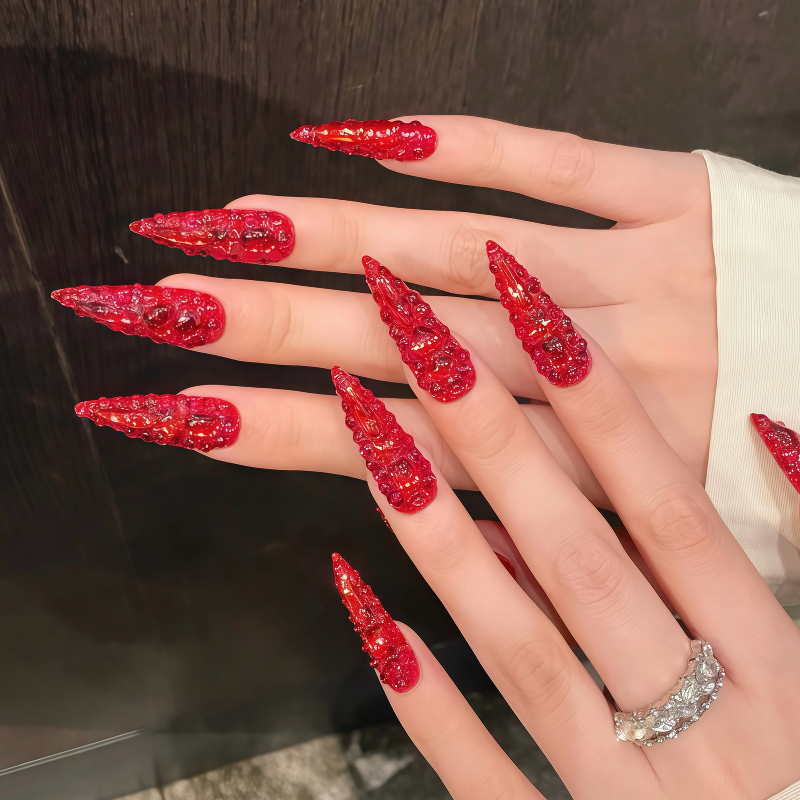 ZX-279-AM-Shiny Diamonds Nails