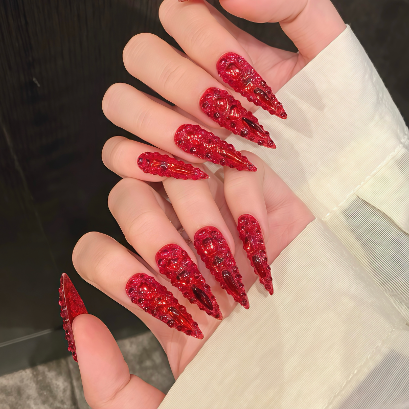 ZX-279-AM-Shiny Diamonds Nails