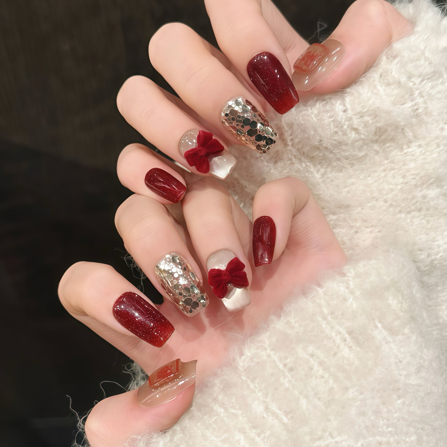 ZX-2770-CH-Shiny Diamonds Nails
