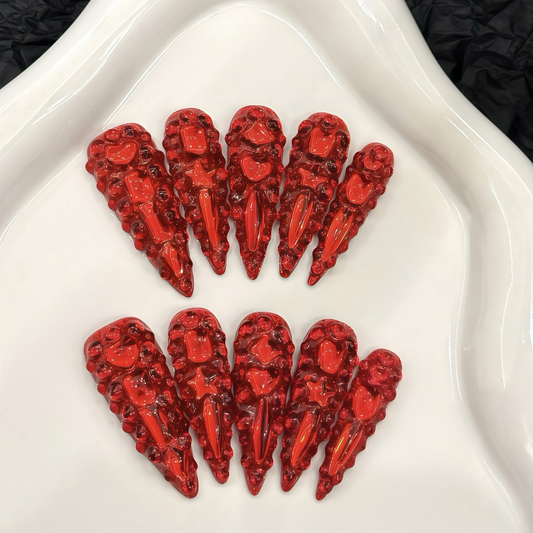 ZX-279-AM-Shiny Diamonds Nails