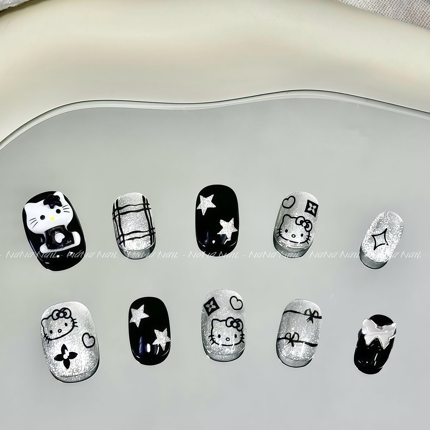 ZX-1975-CA-Shiny Diamonds Nails