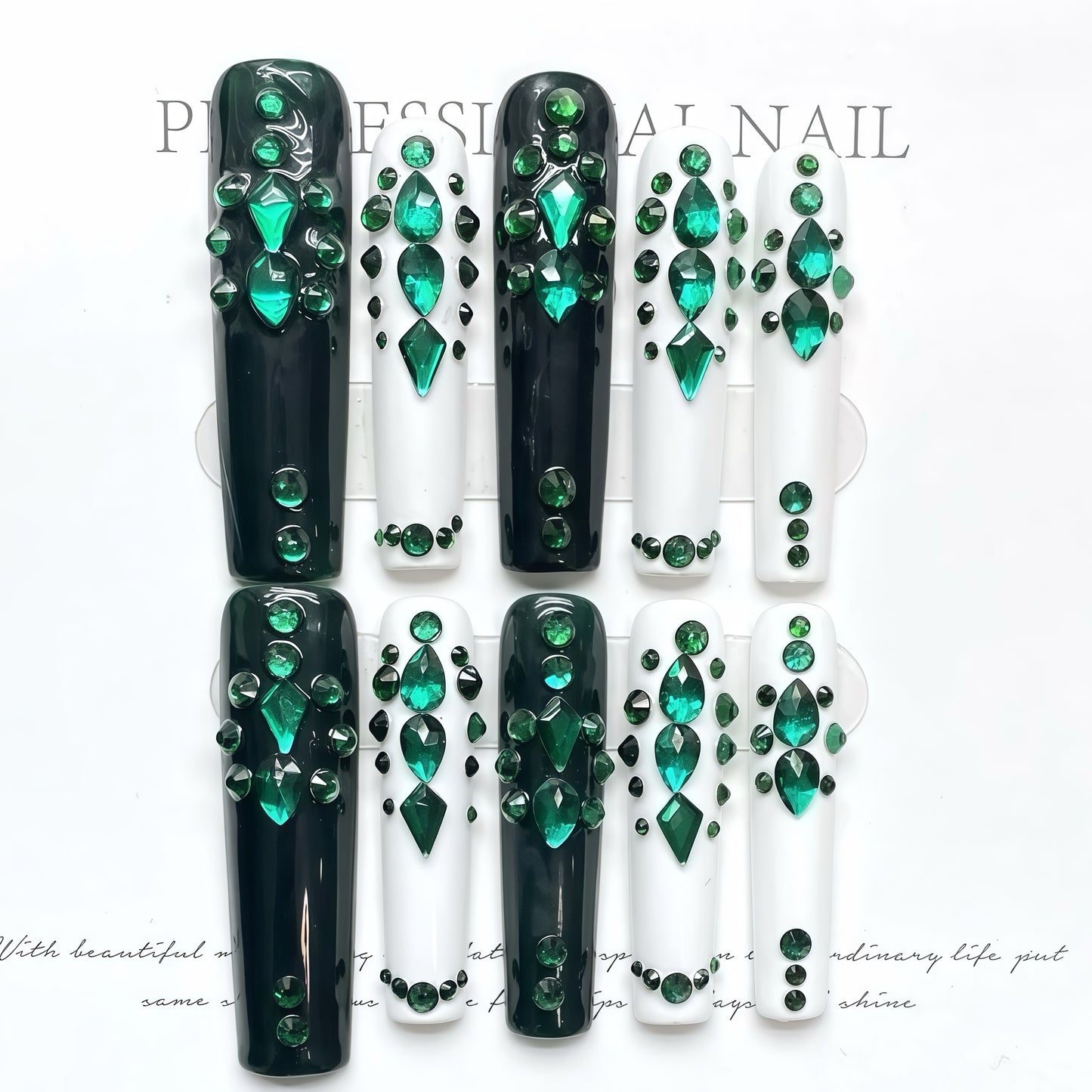 ZX-1742-AM-Shiny Diamonds Nails