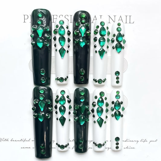 ZX-1742-AM-Shiny Diamonds Nails