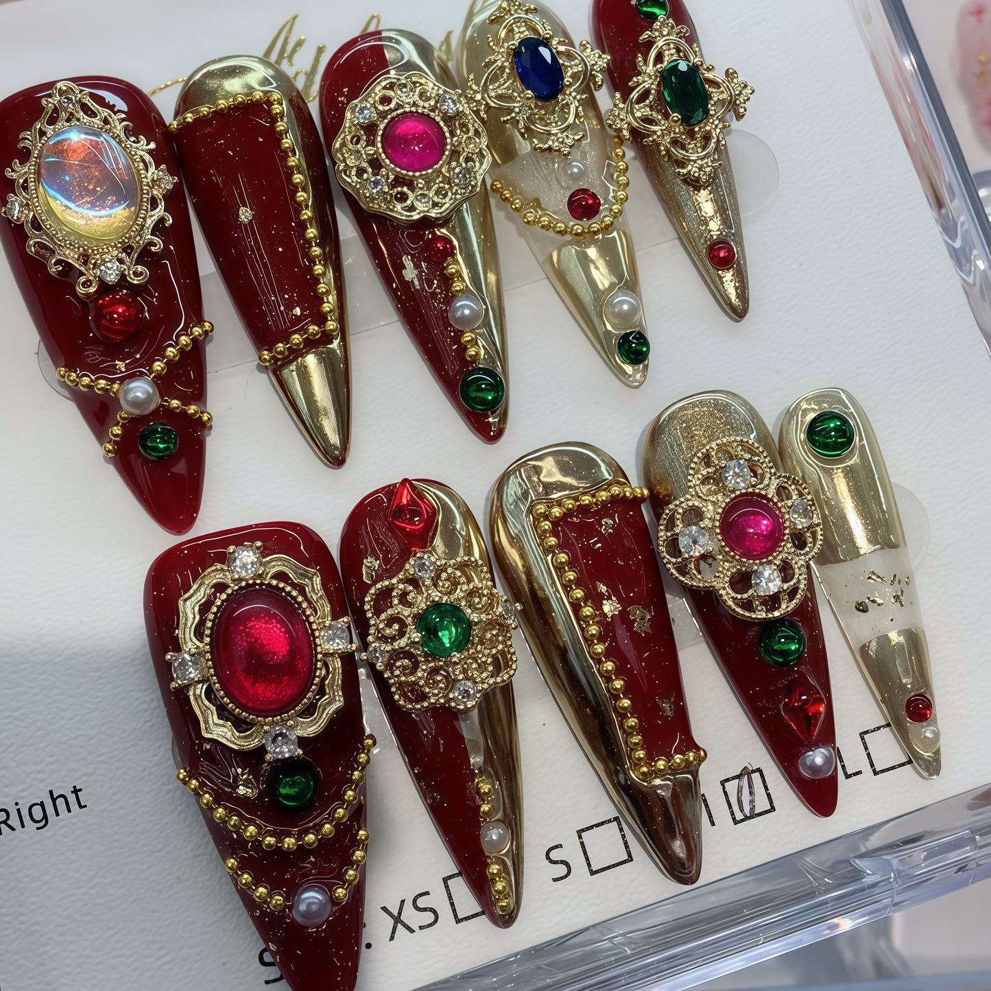 ZX-2716-CH-Shiny Diamonds Nails