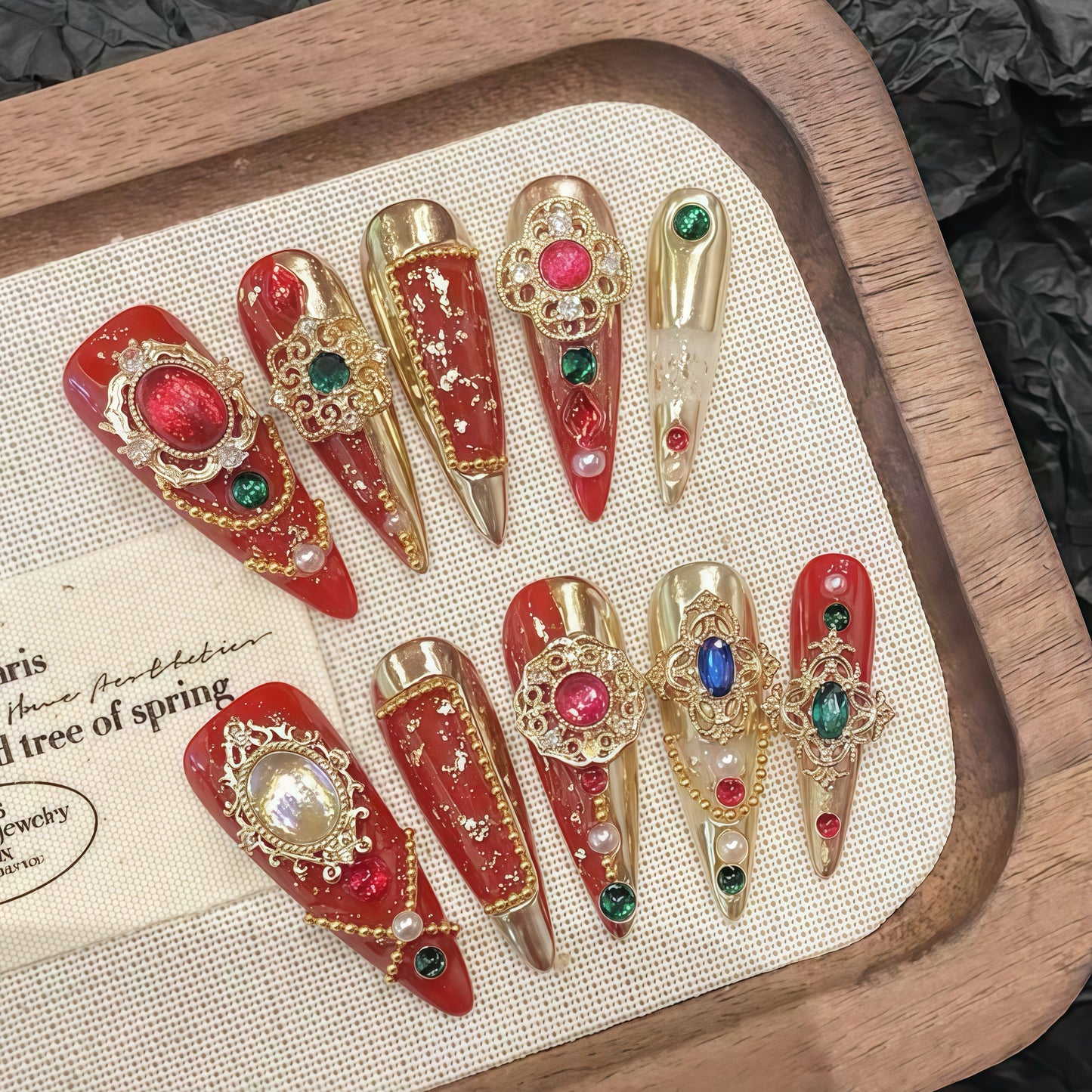 ZX-2716-CH-Shiny Diamonds Nails