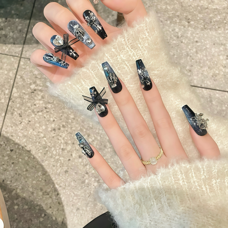 ZX-2313-AM-Shiny Diamonds Nails