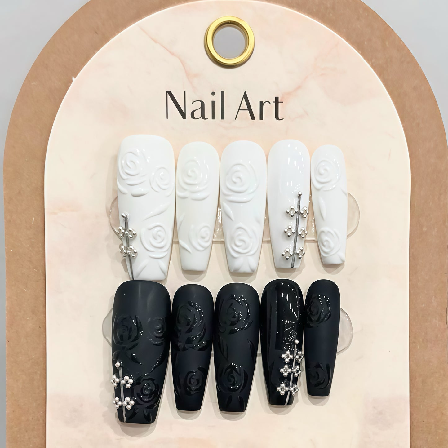 ZX-1642-CH-Shiny Diamonds Nails