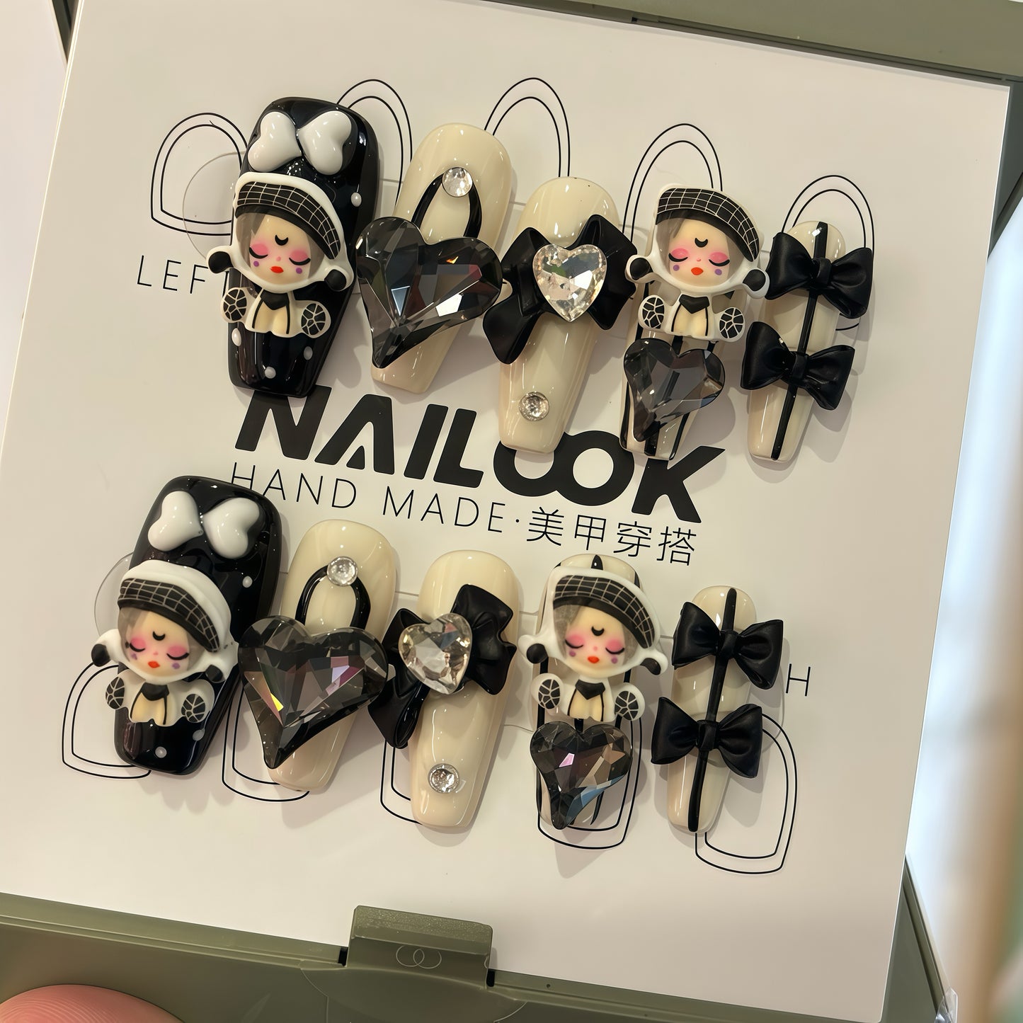 ZX-2363-CA-Shiny Diamonds Nails