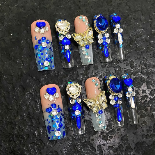 ZX-1880-AM-Shiny Diamonds Nails