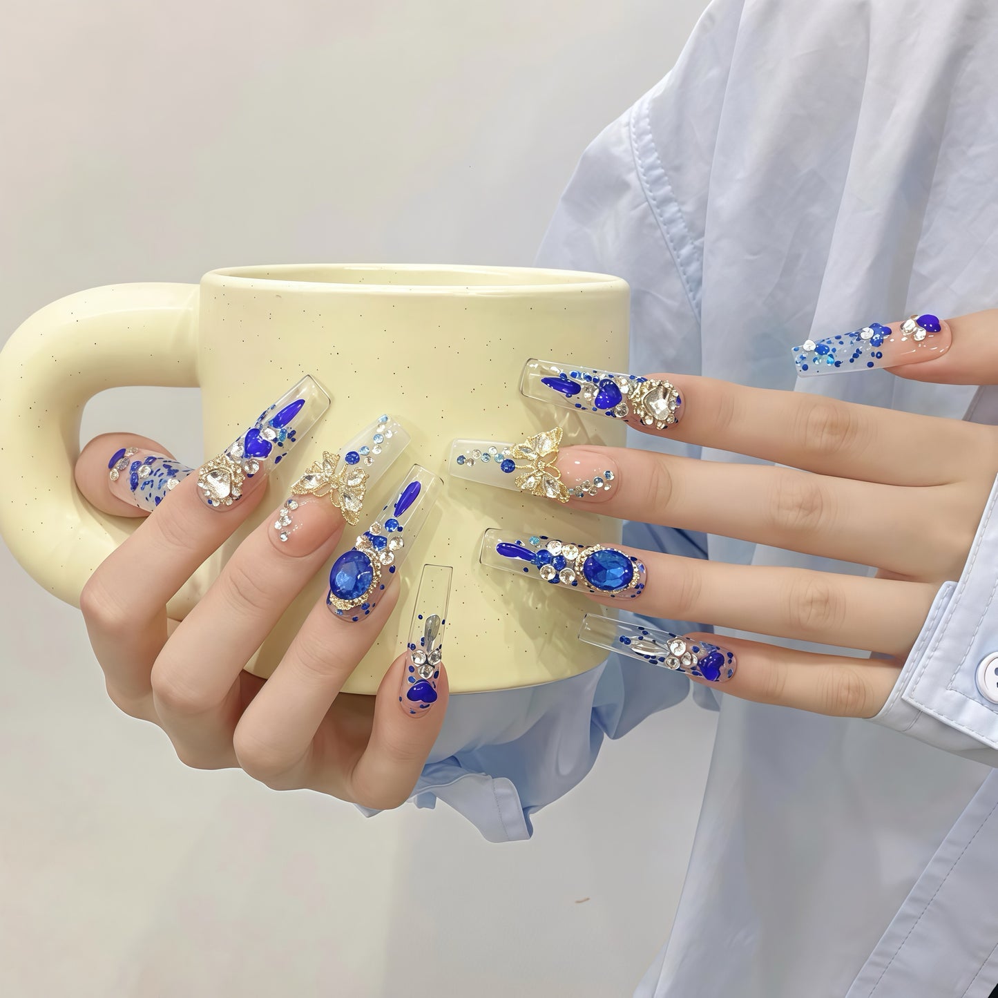 ZX-1880-AM-Shiny Diamonds Nails