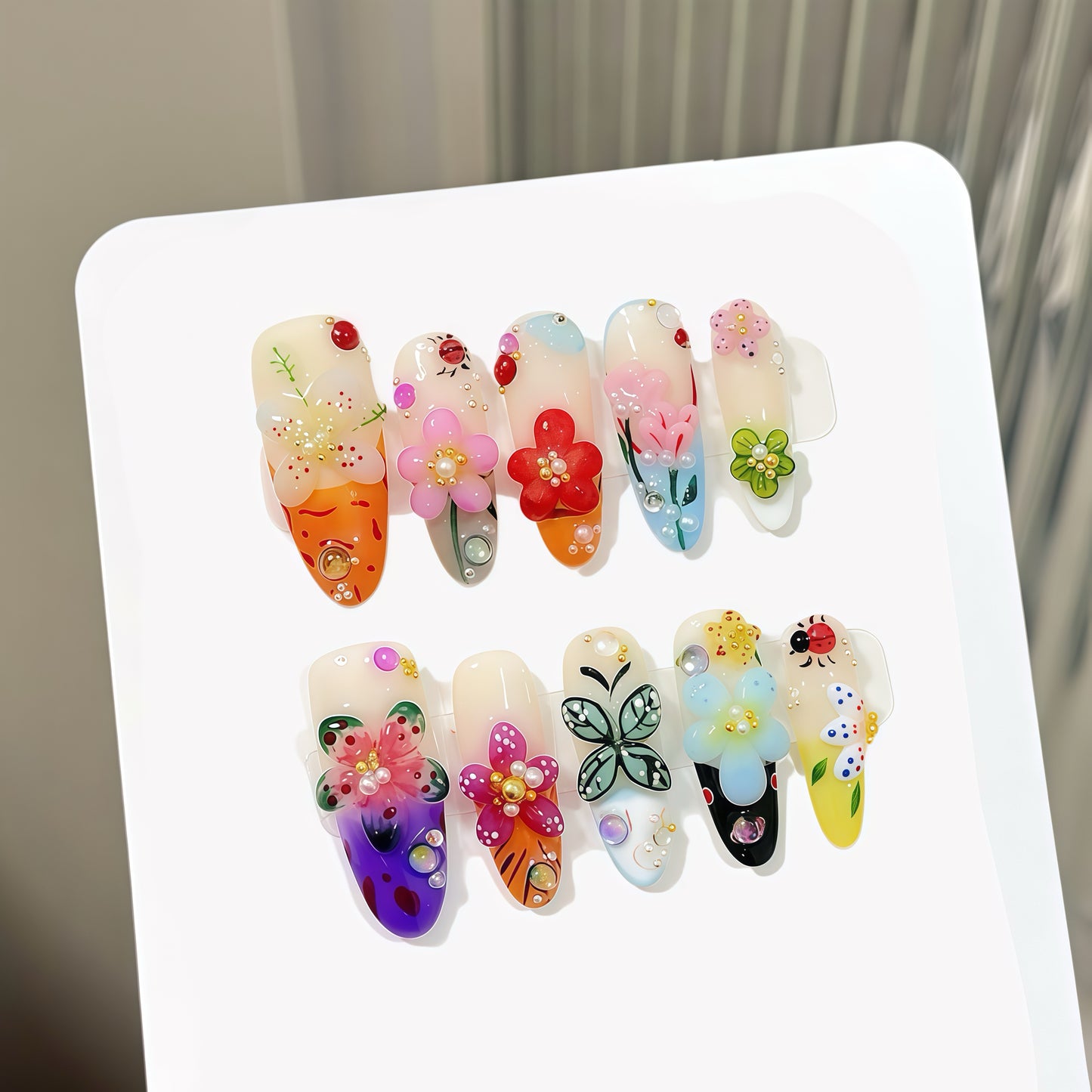 ZX-666-CH-Shiny Diamonds Nails