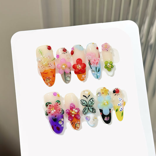 ZX-666-CH-Shiny Diamonds Nails