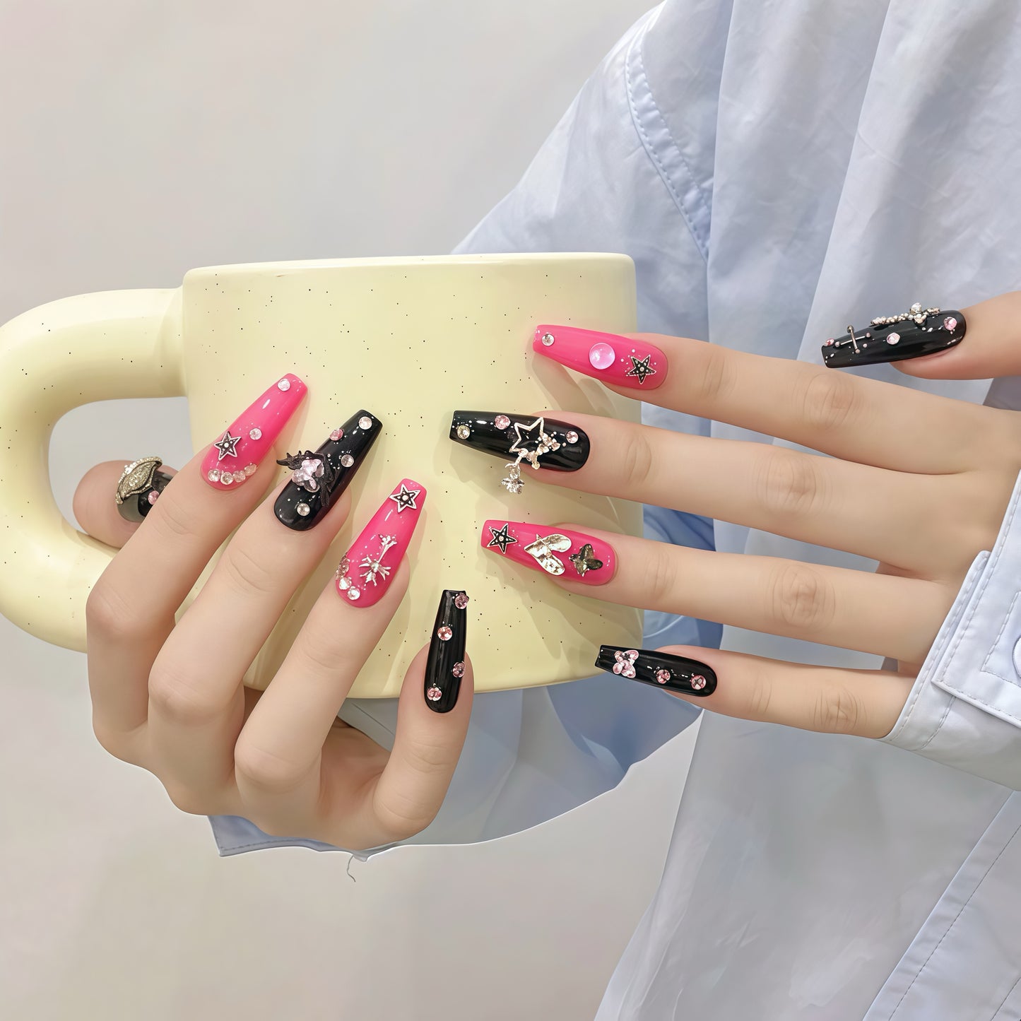 ZX-1811-AM-Shiny Diamonds Nails