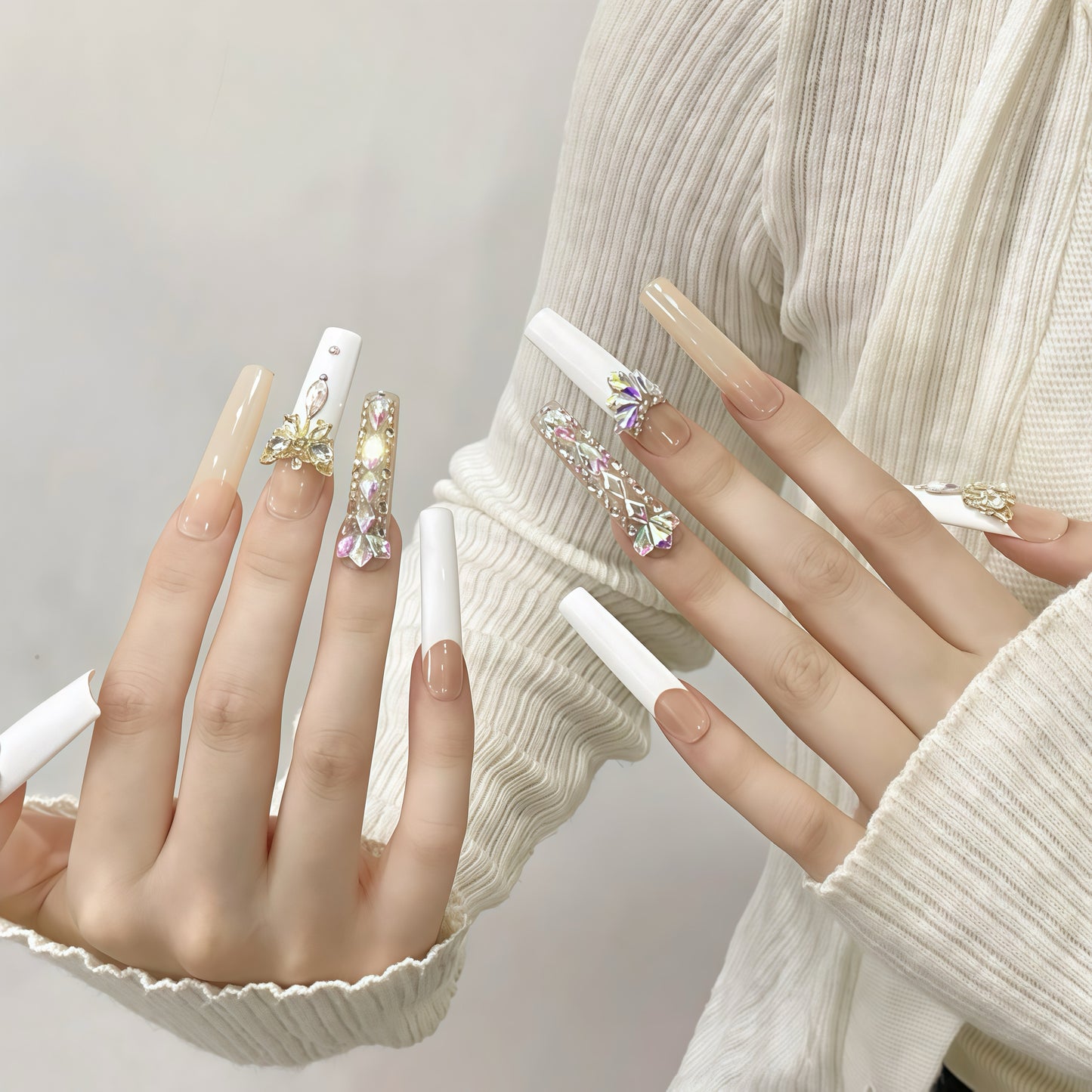 ZX-2015-AM-Shiny Diamonds Nails