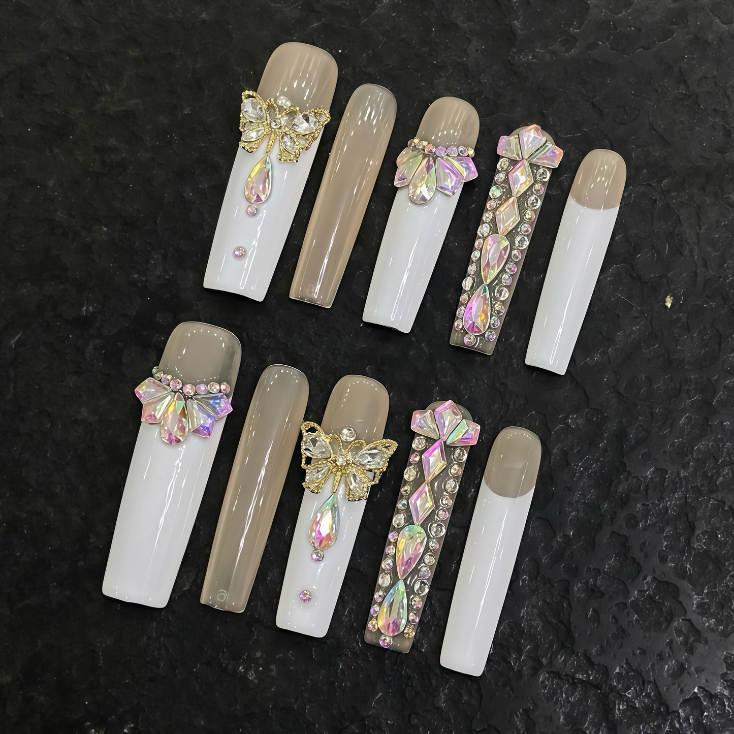 ZX-2015-AM-Shiny Diamonds Nails