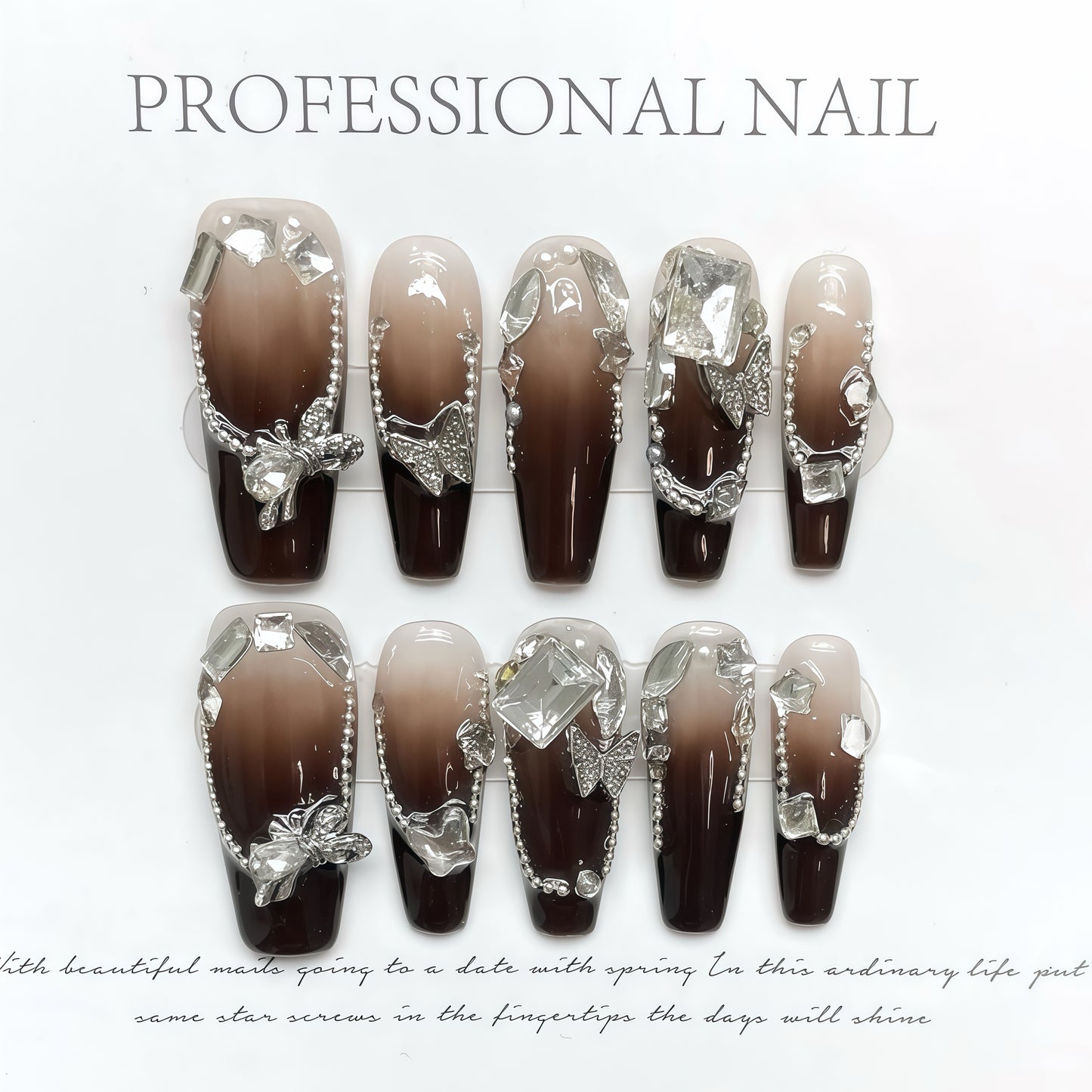 ZX-1067-AM-Shiny Diamonds Nails