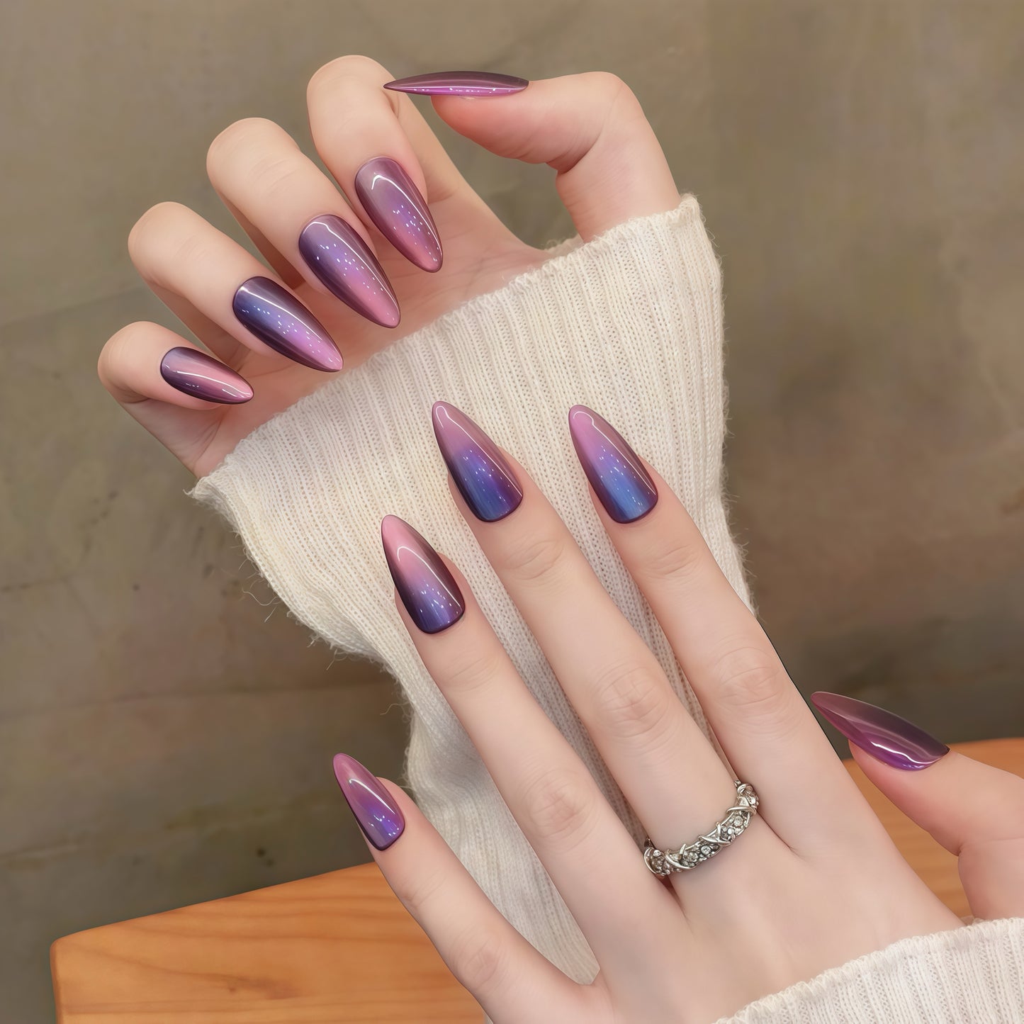 ZX-1961-CH-Shiny Diamonds Nails