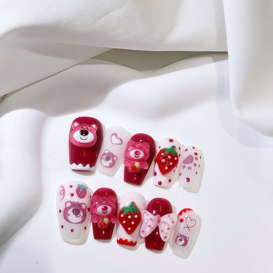 ZX-2135-CA-Shiny Diamonds Nails