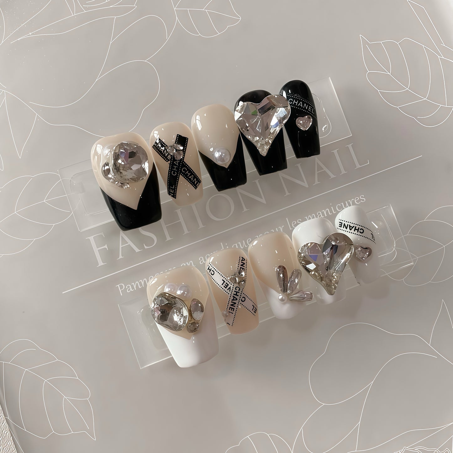 ZX-410-AM-Shiny Diamonds Nails