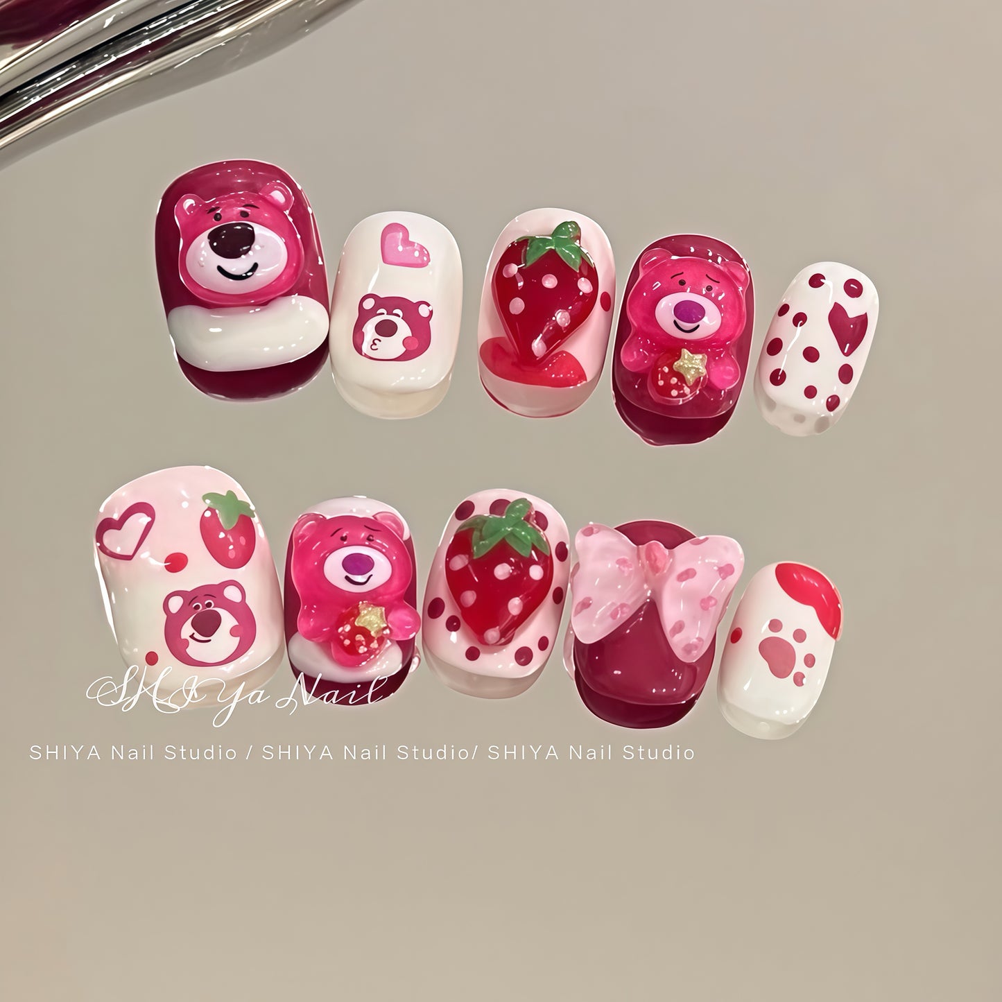 ZX-2135-CA-Shiny Diamonds Nails