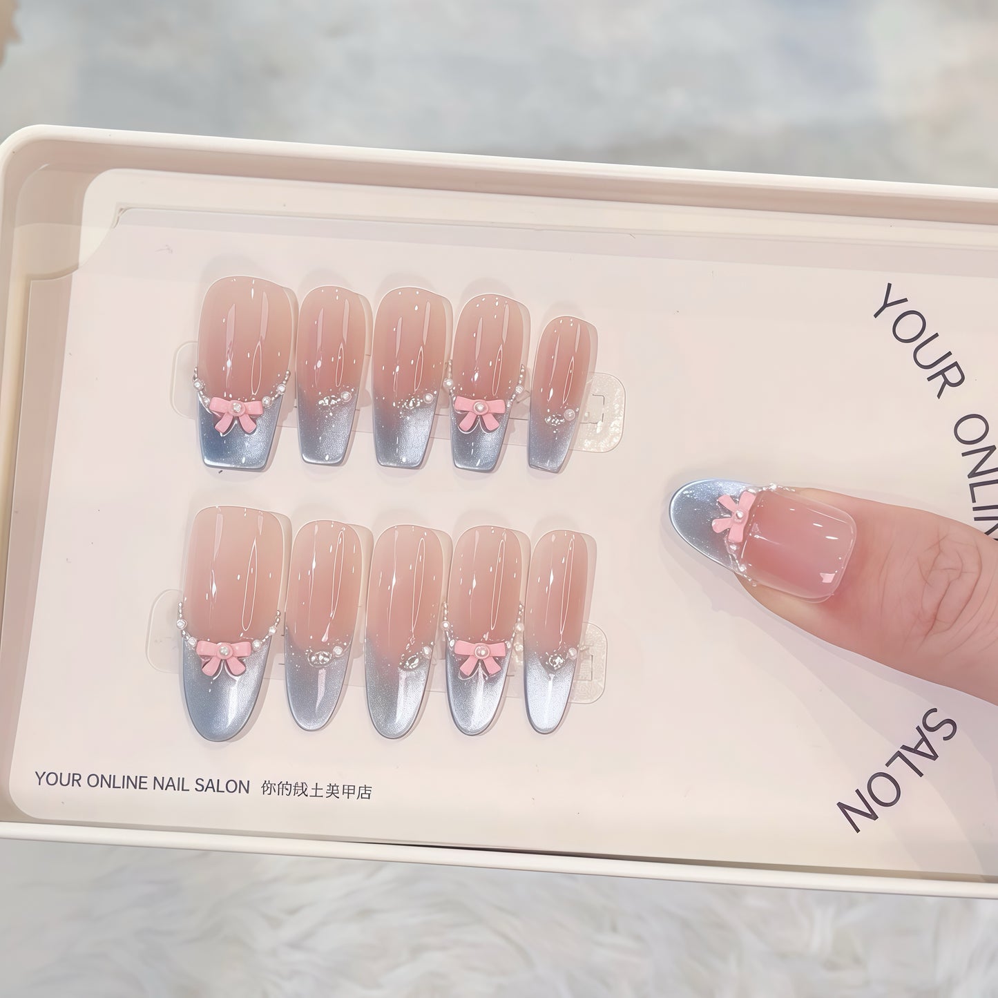 ZX-5-CH-Shiny Diamonds Nails