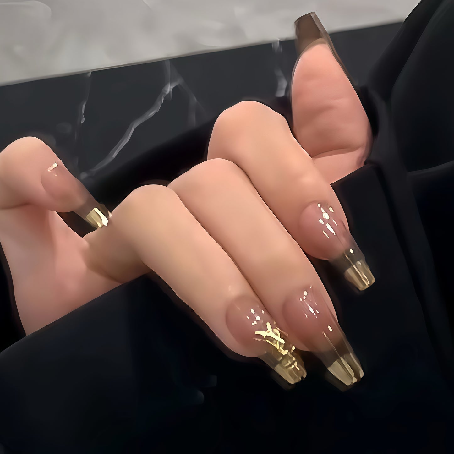 ZX-467-AM-Shiny Diamonds Nails