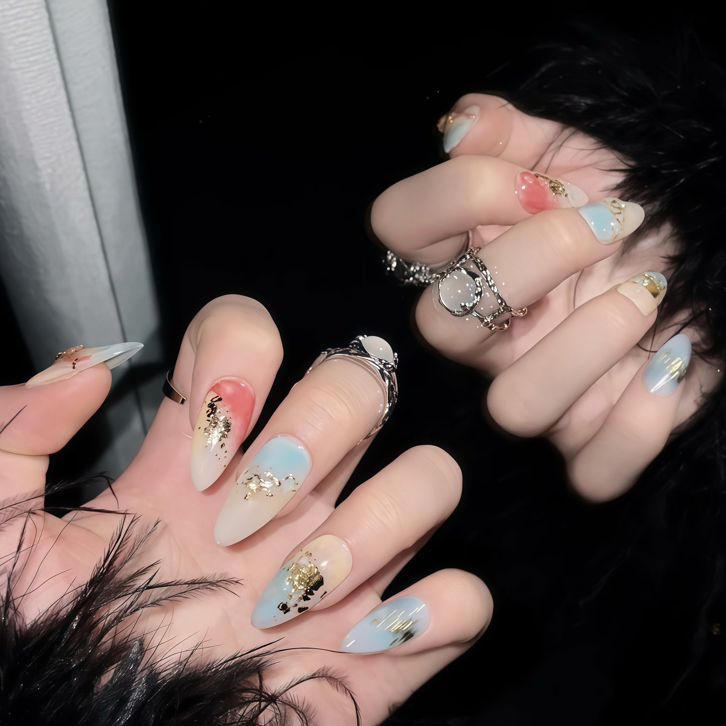 ZX-1146-CH-Shiny Diamonds Nails