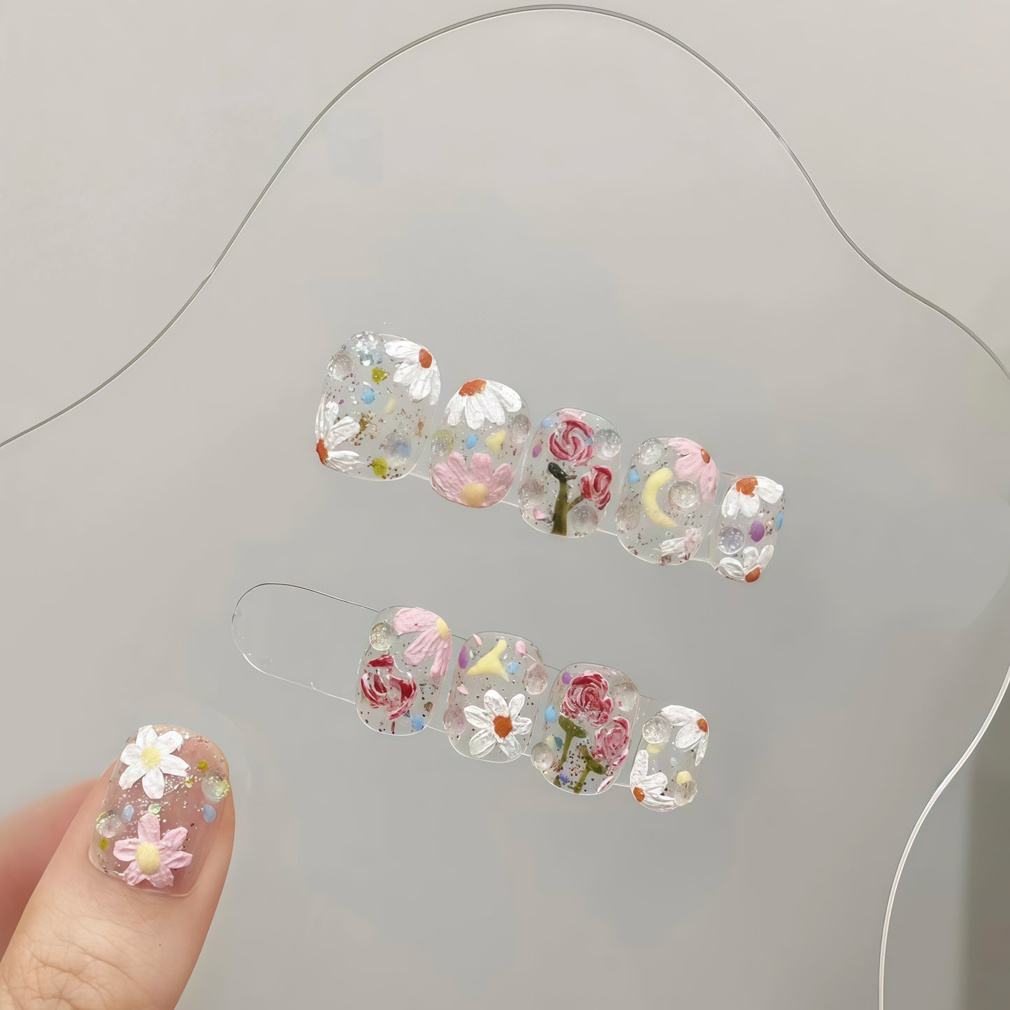 ZX-1500-CH-Shiny Diamonds Nails