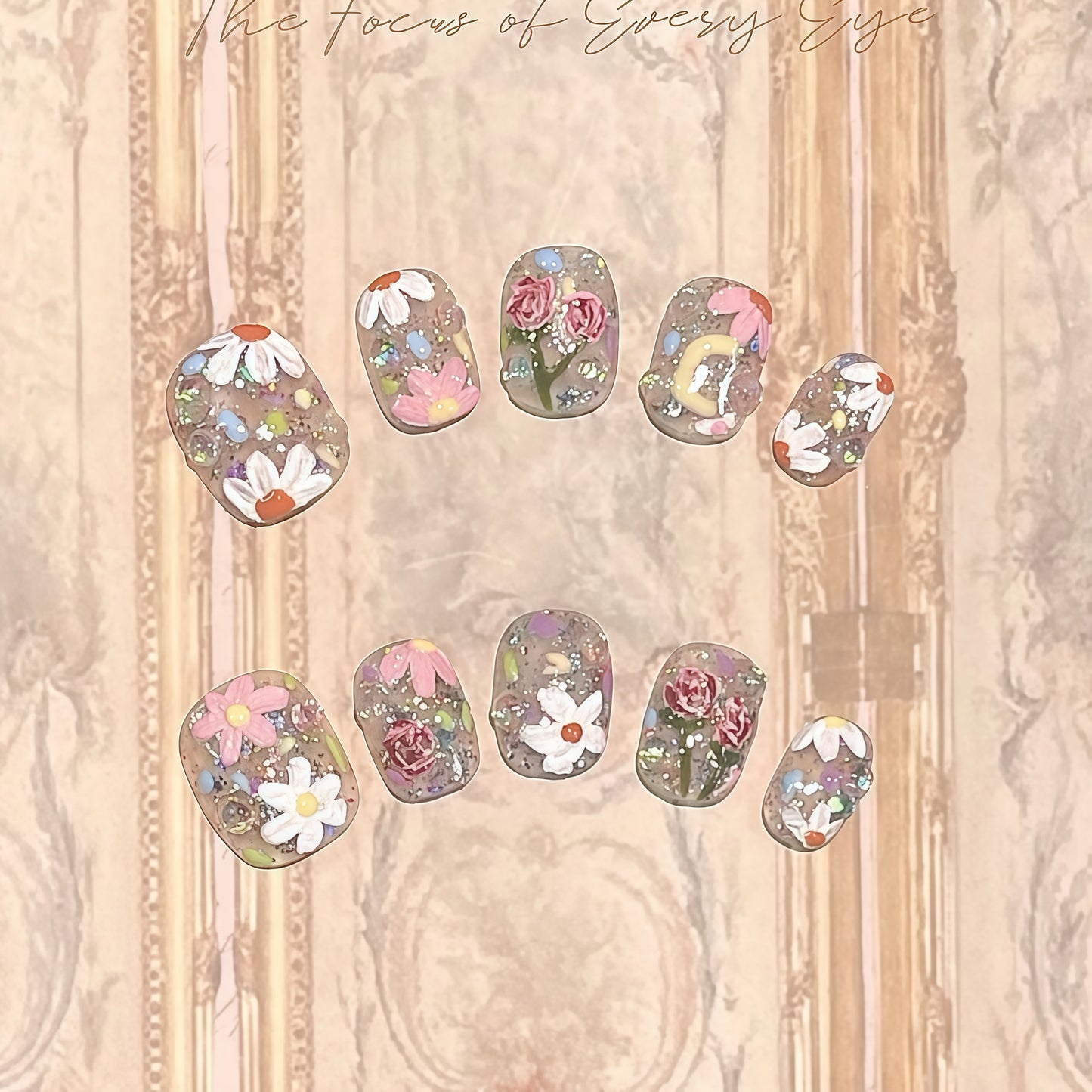 ZX-1500-CH-Shiny Diamonds Nails