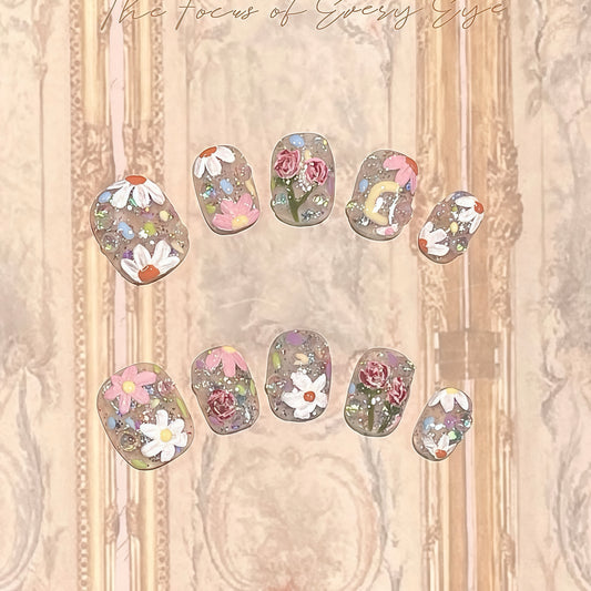 ZX-1500-CH-Shiny Diamonds Nails