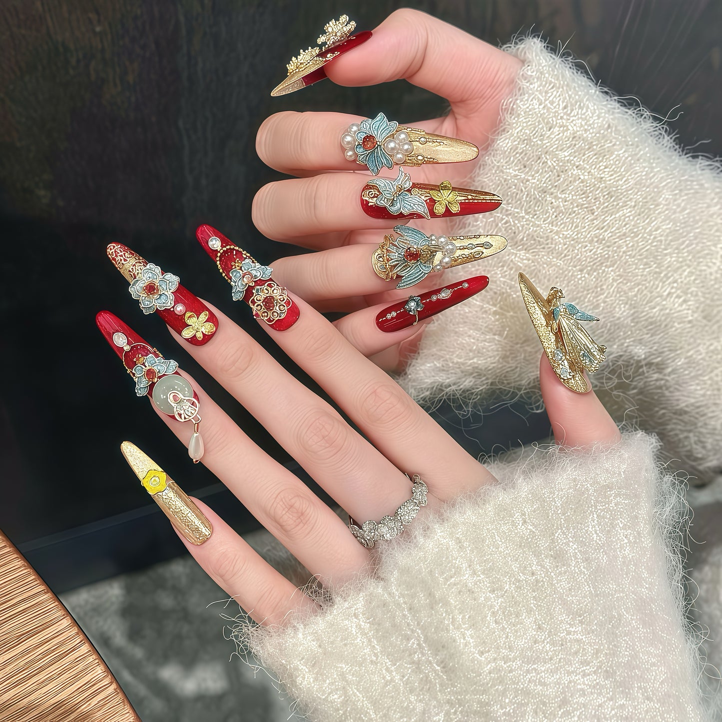 ZX-2600-CH-Shiny Diamonds Nails