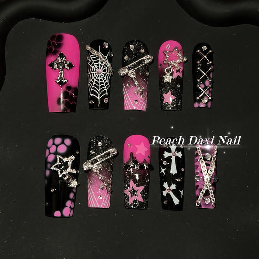 ZX-2109-AM-Shiny Diamonds Nails