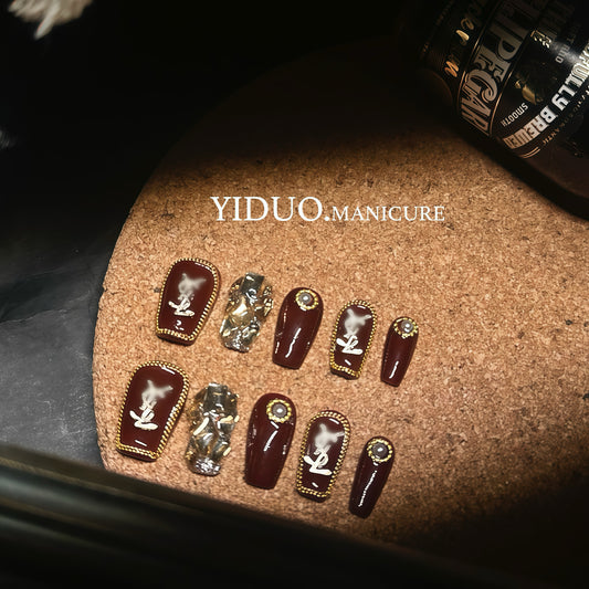 ZX-471-AM-Shiny Diamonds Nails