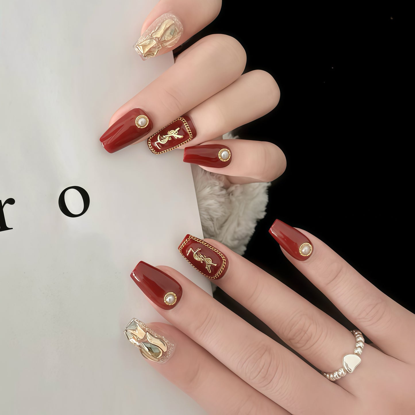 ZX-471-AM-Shiny Diamonds Nails