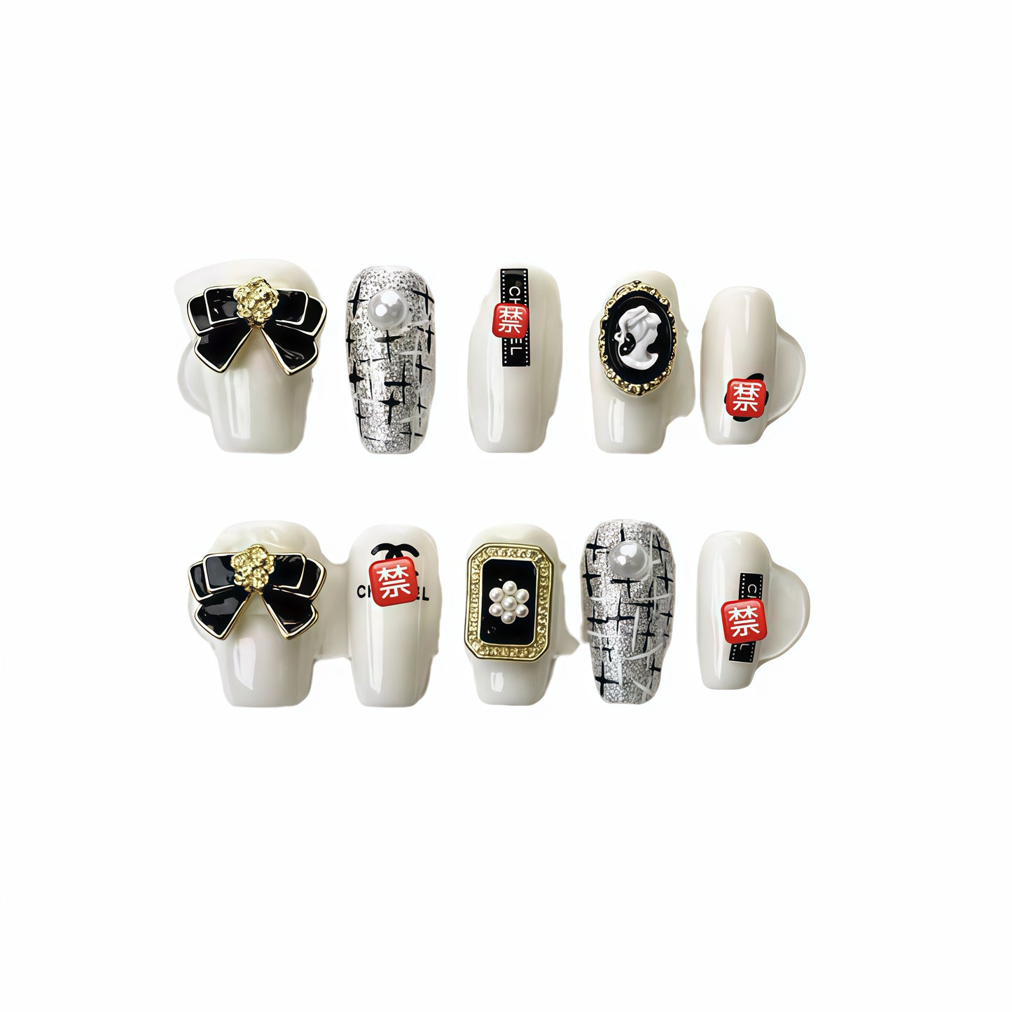 ZX-545-AM-Shiny Diamonds Nails