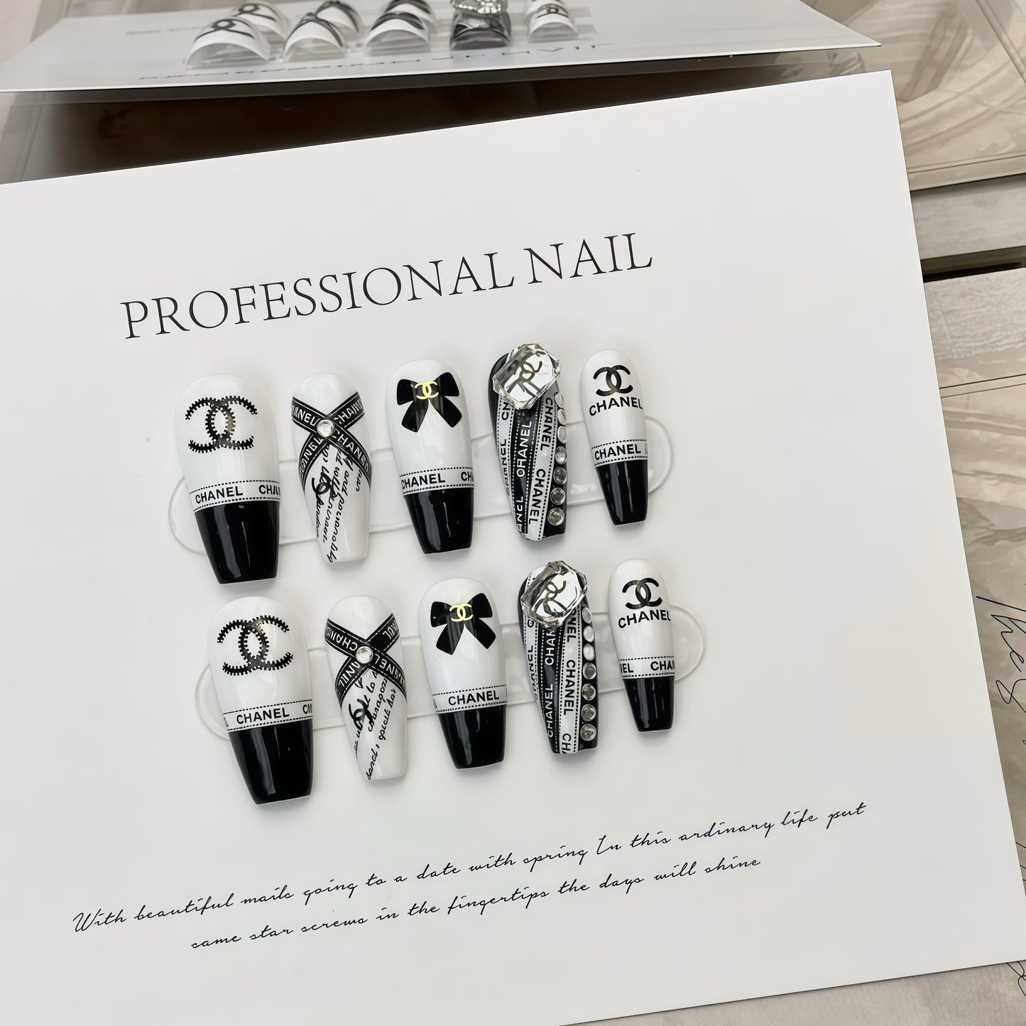 ZX-269-AM-Shiny Diamonds Nails