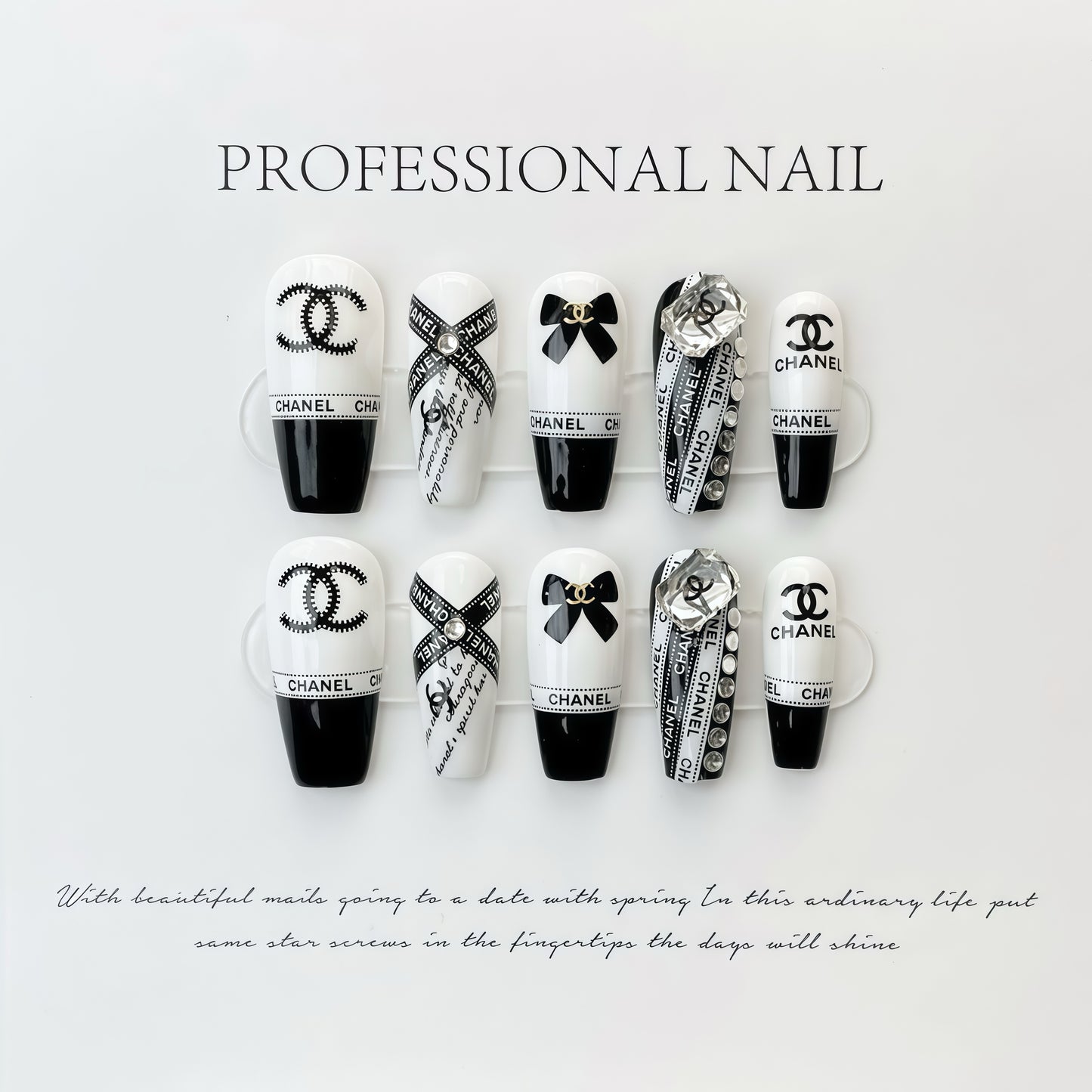 ZX-269-AM-Shiny Diamonds Nails