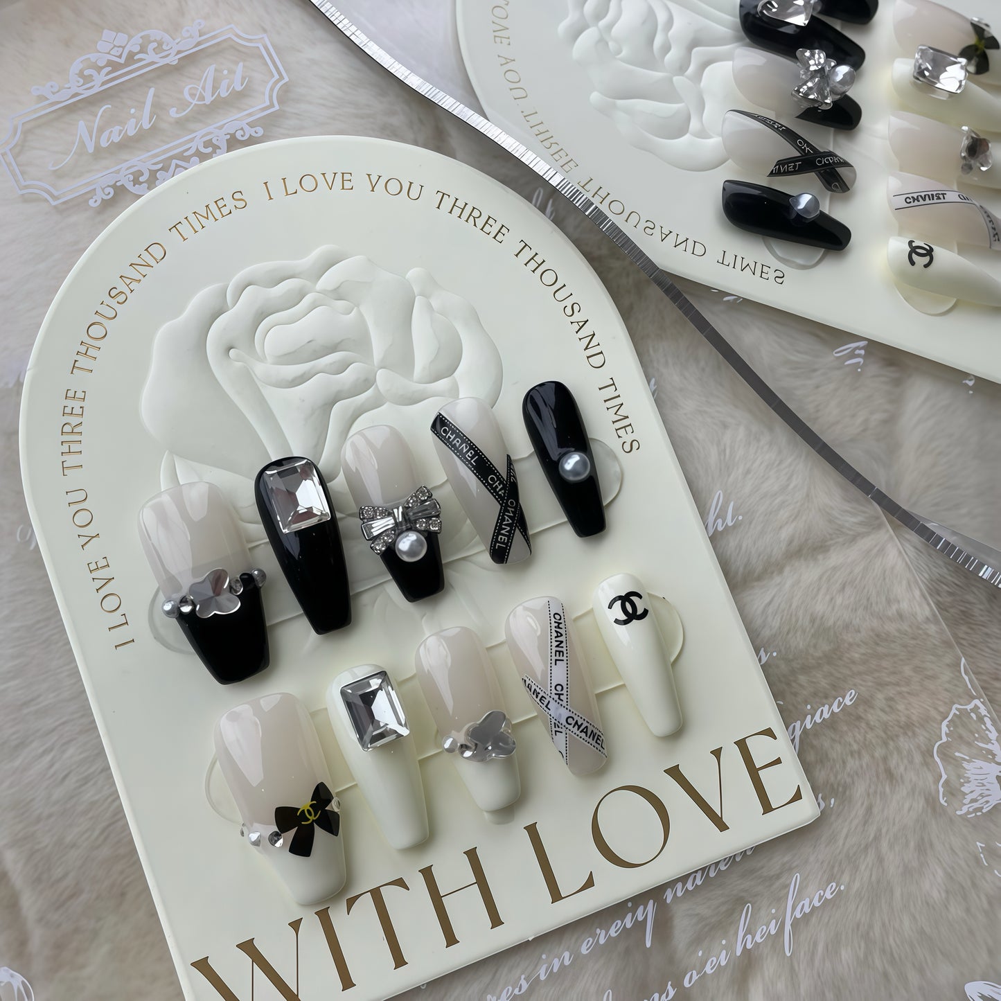 ZX-537-AM-Shiny Diamonds Nails