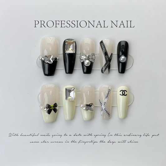 ZX-537-AM-Shiny Diamonds Nails