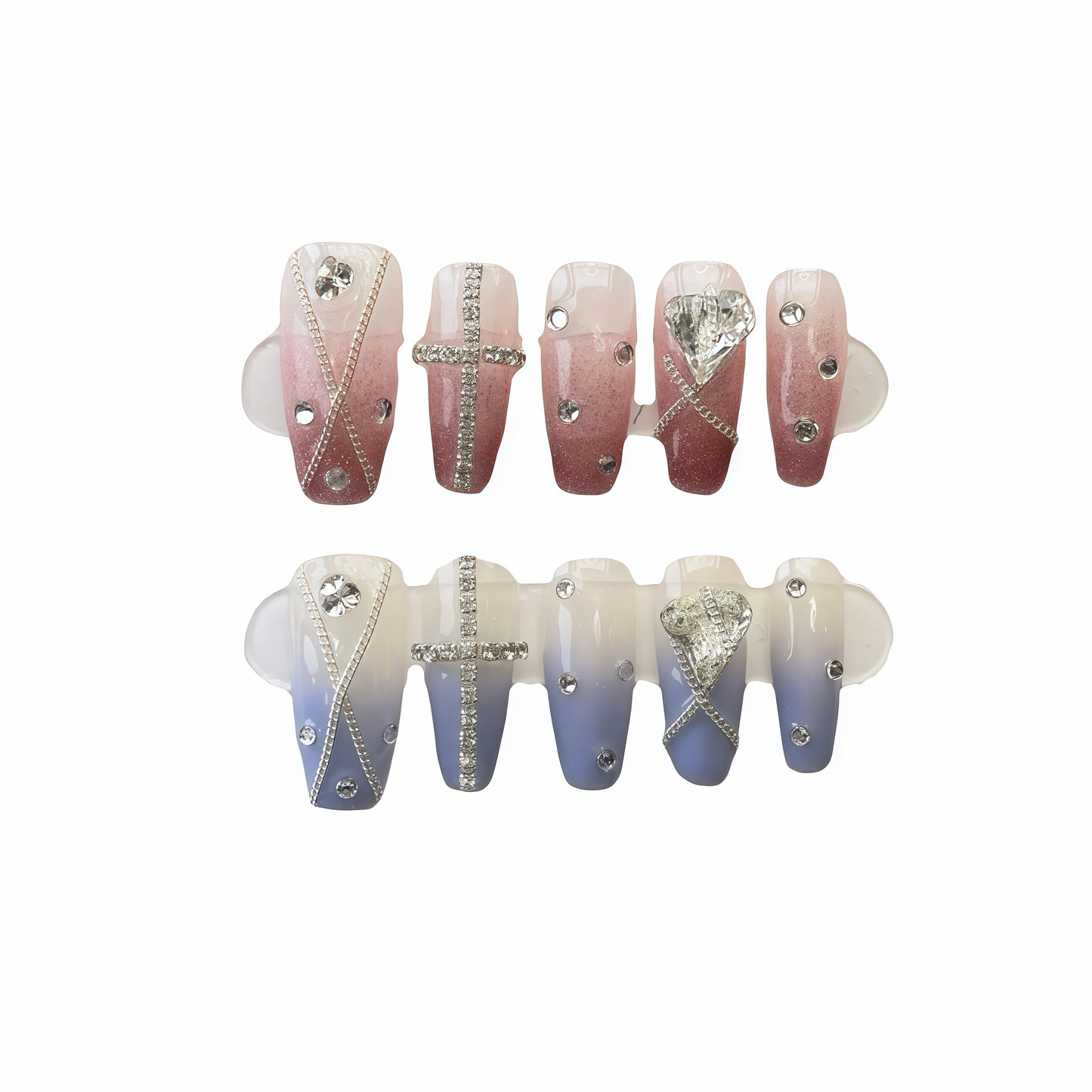 ZX-2140-AM-Shiny Diamonds Nails