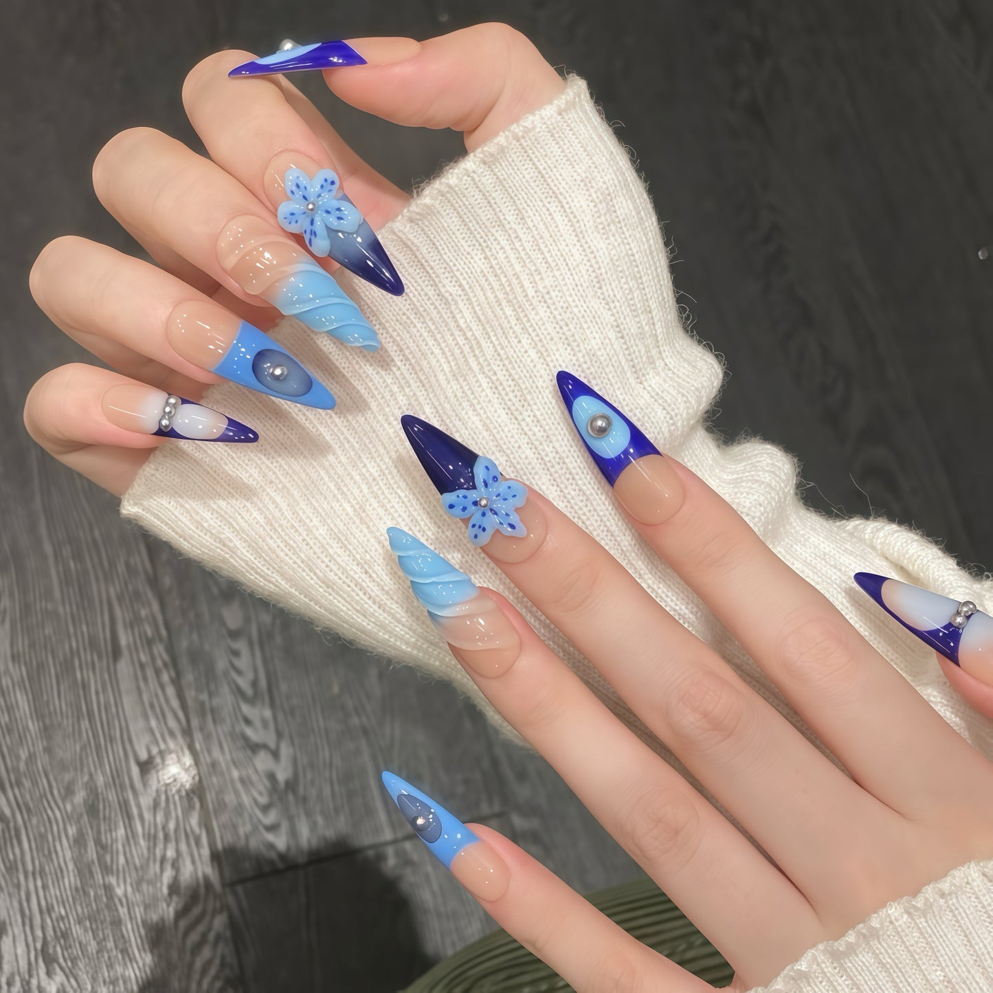 ZX-2060-AM-Shiny Diamonds Nails