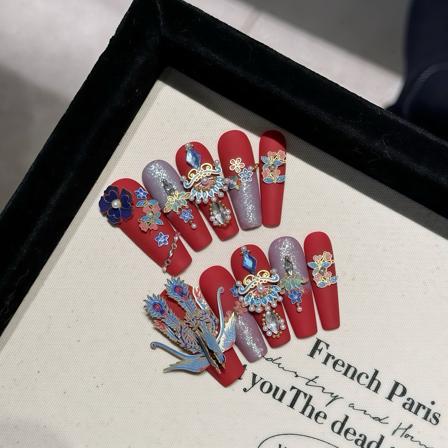 ZX-2200-CH-Shiny Diamonds Nails