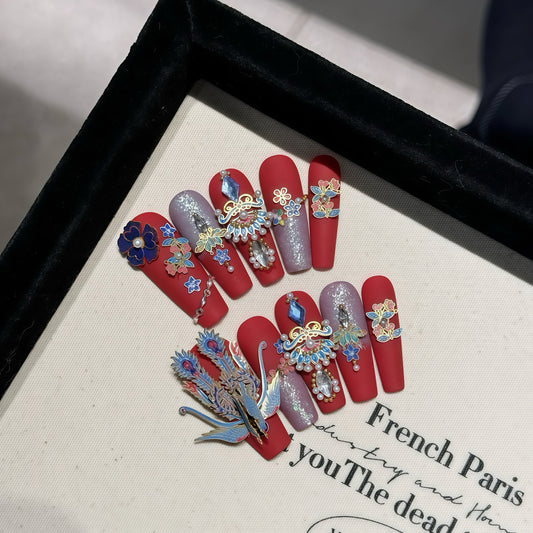 ZX-2200-CH-Shiny Diamonds Nails