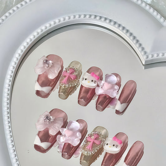 ZX-834-CA-Shiny Diamonds Nails