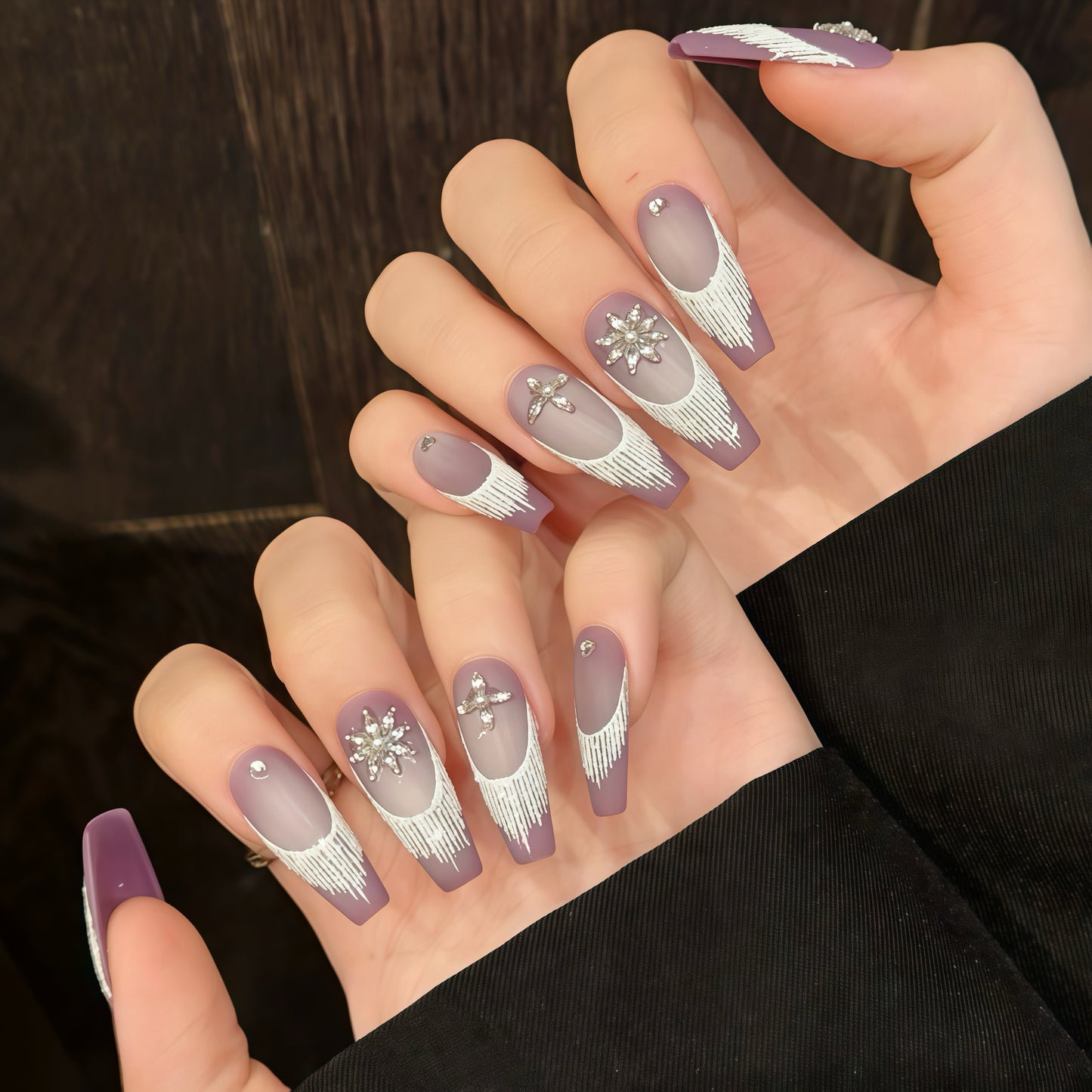 ZX-1297-AM-Shiny Diamonds Nails