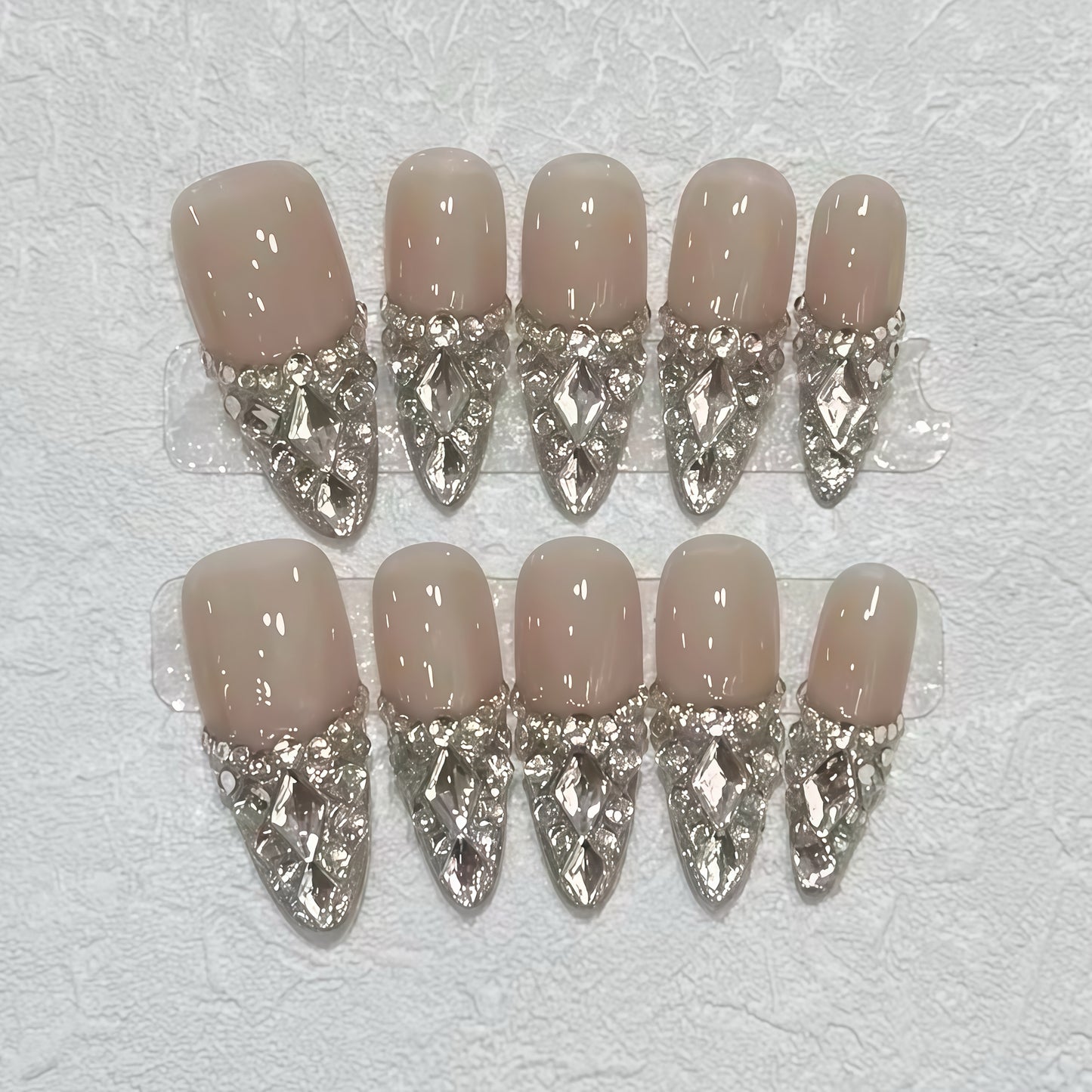 ZX-1987-AM-Shiny Diamonds Nails