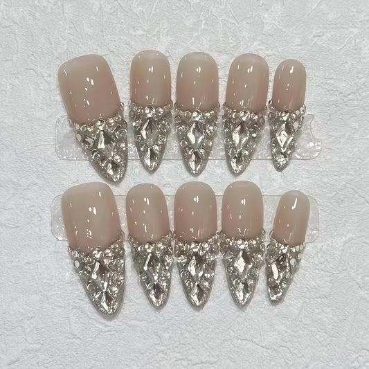 ZX-1987-AM-Shiny Diamonds Nails